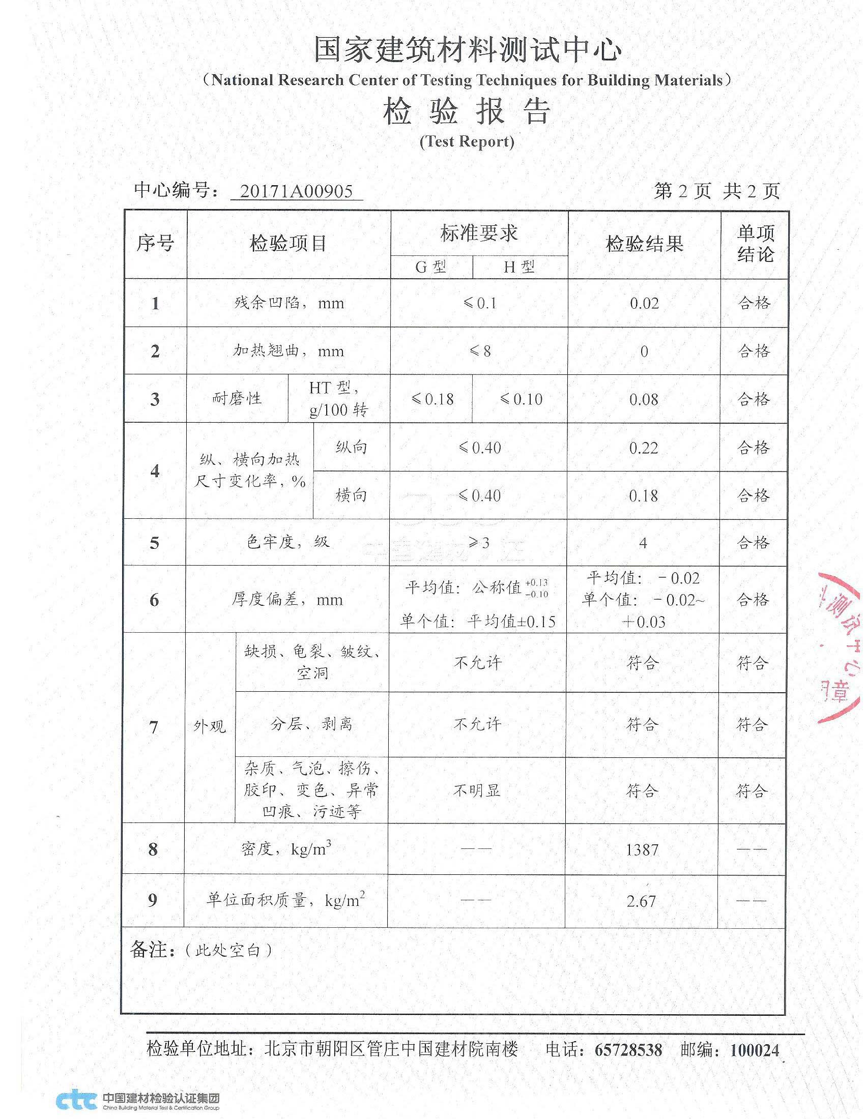 质量检测报告