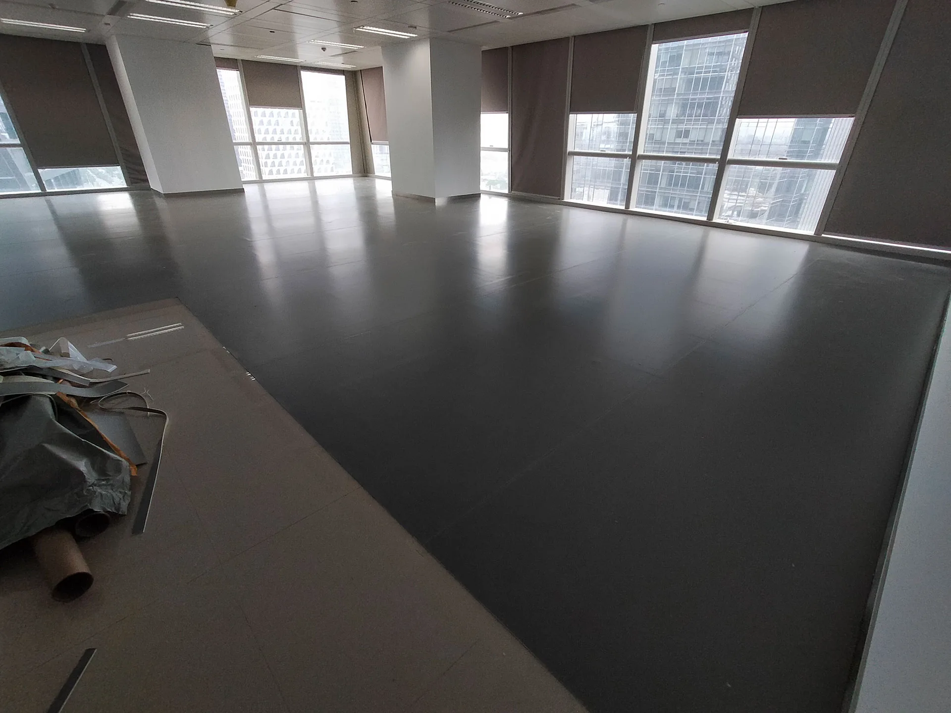 纯色地胶儿童乐园早教中心幼儿园卷材PVC塑胶地板-ADC弹性地板